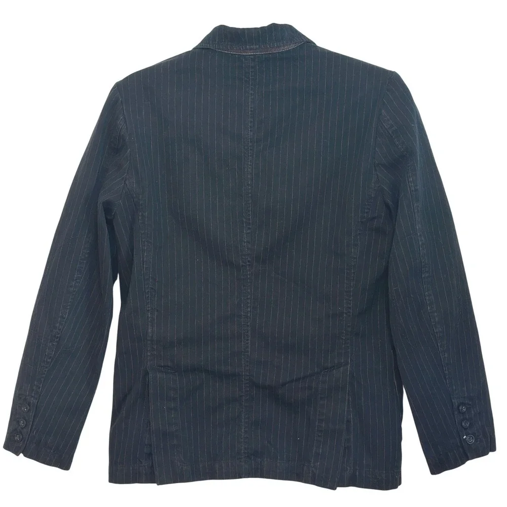 Vintage 2006 Mens Old Navy Pinstripe Workwear Blazer Chore Jacket Navy (Black) S